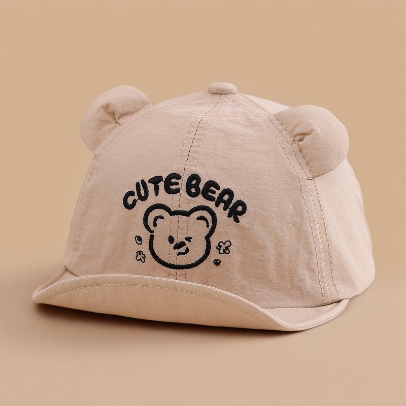 Sombreros para bebés primavera, verano, otoño delgados, bonitos osos bebés gorras de pato para bebés varones, gorras para bebés y bebés