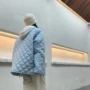 韩国同款宽松菱形棉服