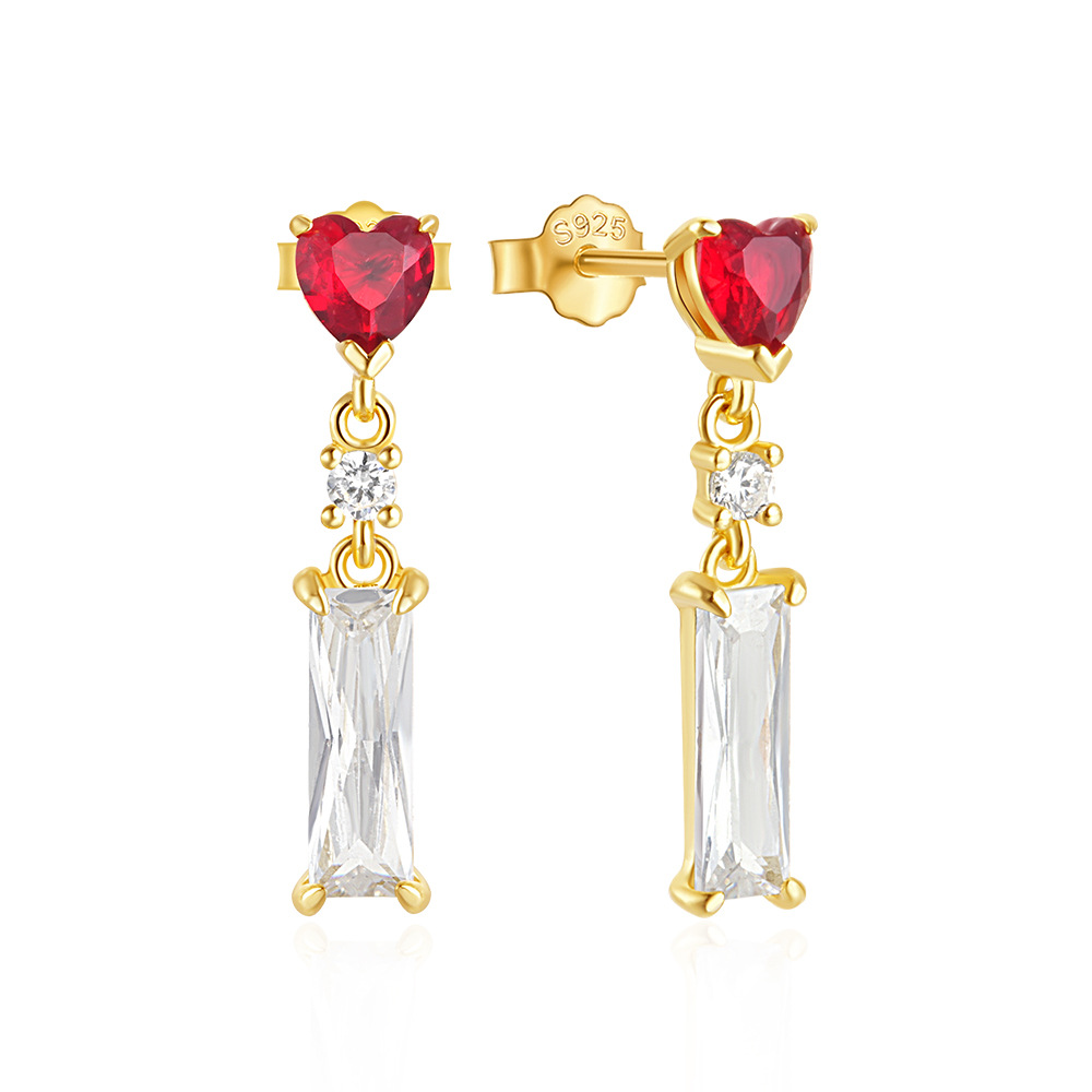 4g Weight 925 Sterling Silver Ear Needle Material Zircon Inlay Material Earrings Classification 1 Pair Quantity Daily Occasion 925 Sterling Silver Material Geometric Pattern Women's Gender Plating, Inlay Design Simple Style Style 1 Pair 925 Sterling Silver Zircon Geometric Earrings 23