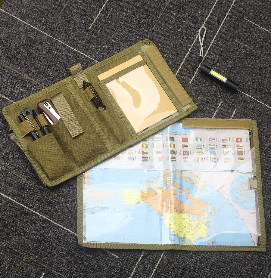 Bolsa impermeable para mapas y cuaderno táctico