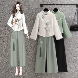 唐装套装;汉服禅茶服;旗袍