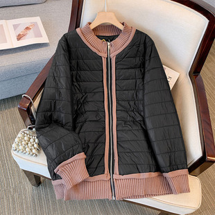 60.00 kg-175.00 kg extra large size jacket cotton-padded jacket coat thick warm coat 2024 autumn and winter new chubby girl cotton-padded coat