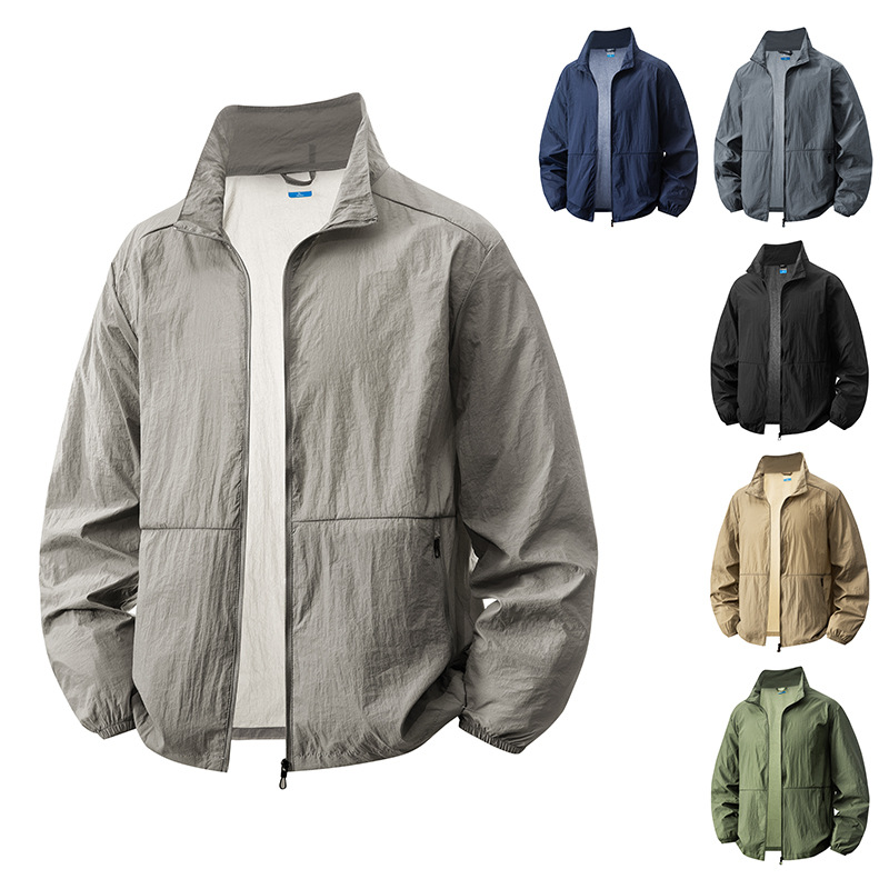 Cross-Border Wholesale Sun Protection Clothing for Men, Nylon Sun Protection Clothing for Middle-Aged Men, Outdoor Lightweight, Breathable, Anti-Uv 898