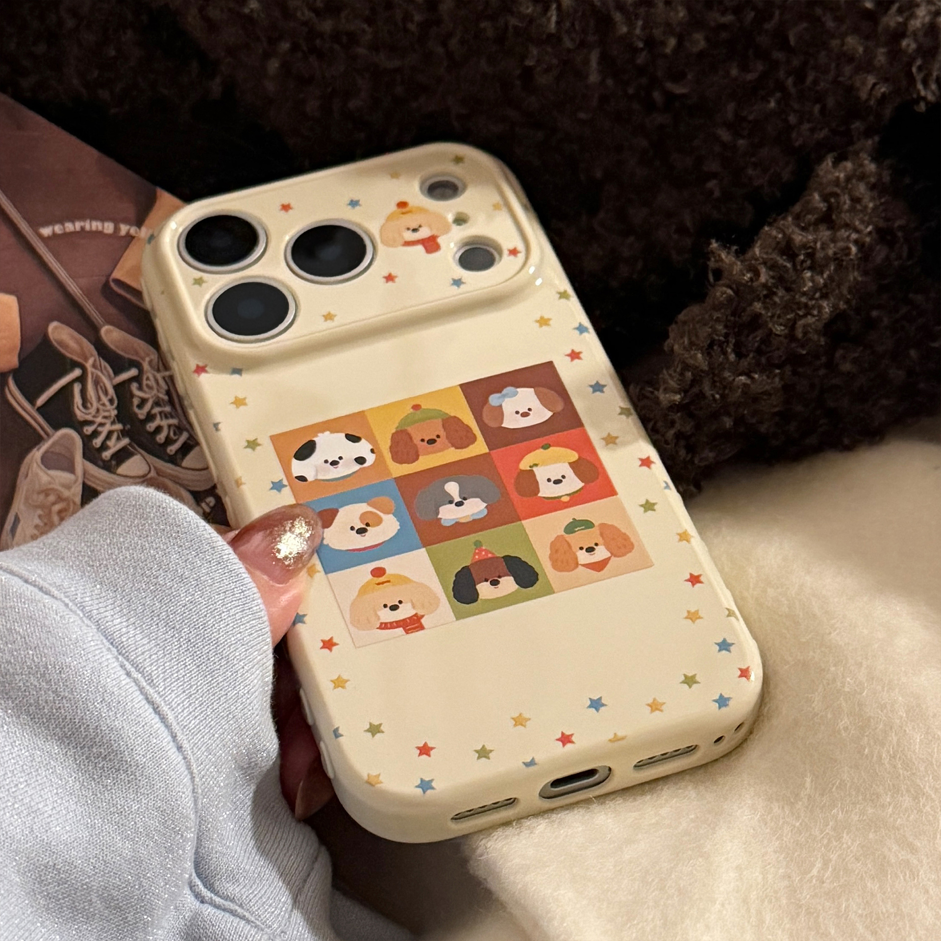 Custodia per telefono con stelle colorate per iphone pro max_voghion.com