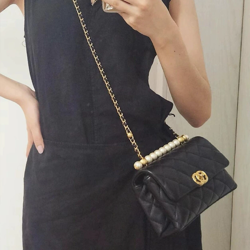 Universal handheld one-shoulder bag with diamond pattern, shoulder bag, Chanel style, chain bag