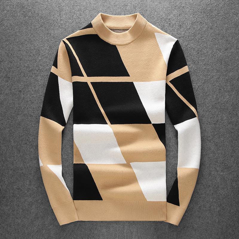 Men's demi-season trend keep warm knitted sweater