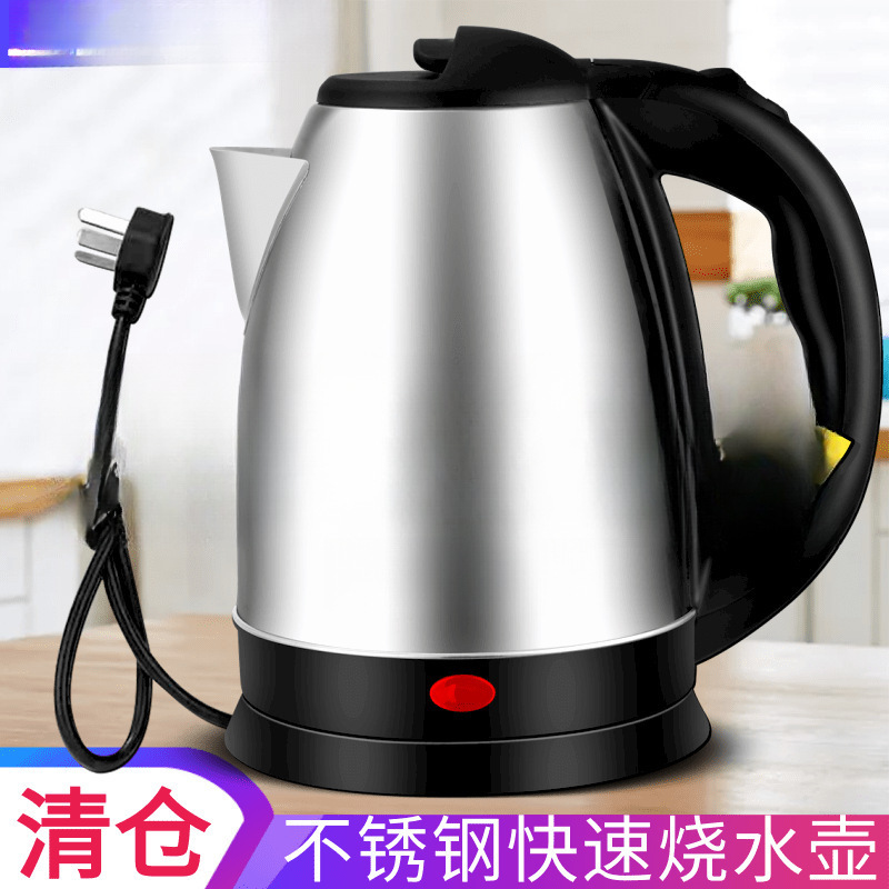 Hervidor eléctrico 2L 3L de acero inoxidable, aislamiento térmico, apagado automático hervidor de agua para estudiantes domésticos