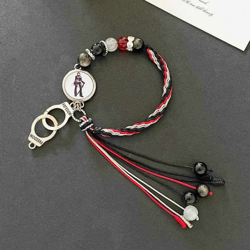 輪廻の手編みブレスレット、渡鶴ハメルランリー印象、手作りの紐編み完成品、手編みブレスレット|undefined