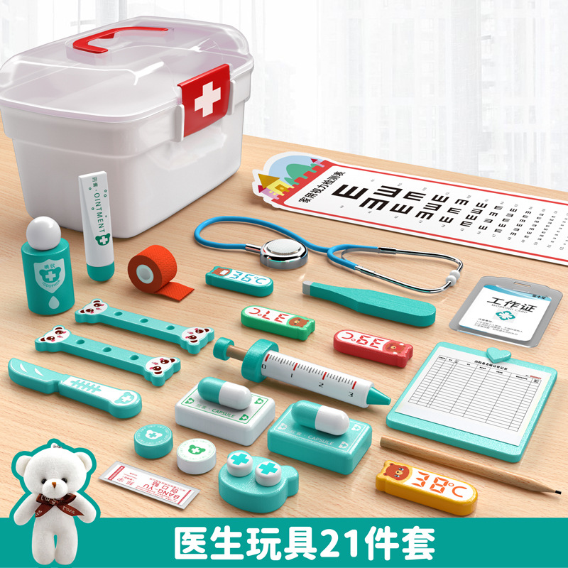 Pequeño doctor juguete juego de la casa niña simulación atención médica juego completo inyección niño de 3 a 6 años estetoscopio niños