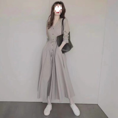 法式高级感早春秋装仙女气质长裙女装年新款早秋装御姐风连衣裙子