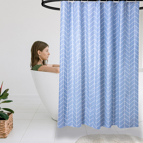 Bathroom shower curtain Thickened waterproof and mildew-proof bathroom shower curtain set partition curtain curtain hanging curtain