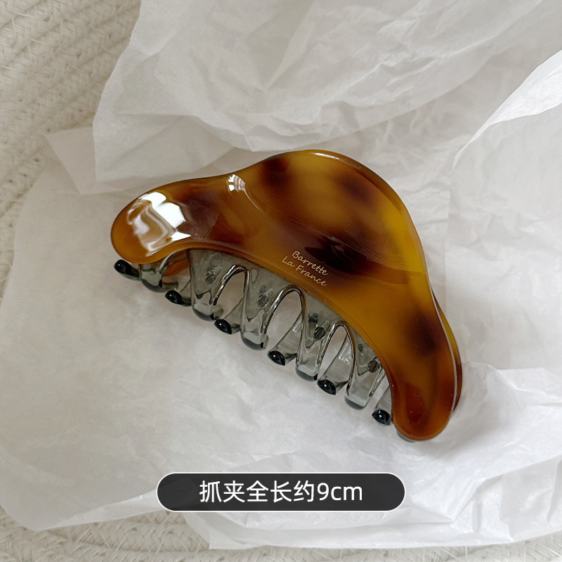 韩版金色字母标高级感抓夹后脑勺盘发发夹女鲨鱼夹子百搭气质发抓|undefined