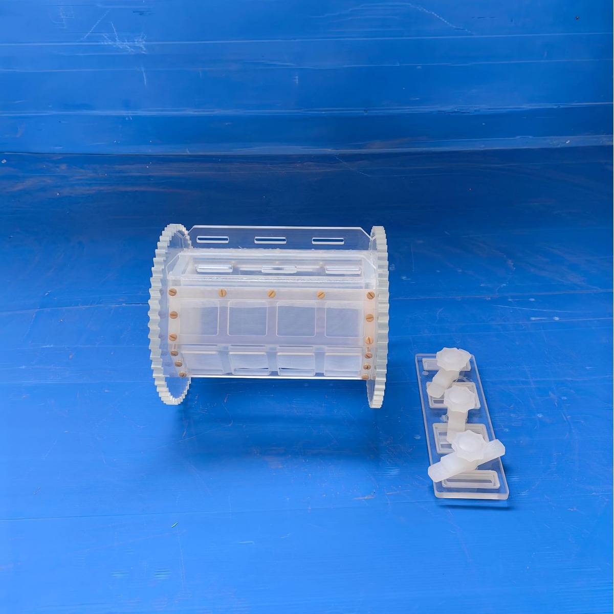 加工电化镀清酸洗表面处理亚克力有机玻璃透明可换网滚笼桶筒芯