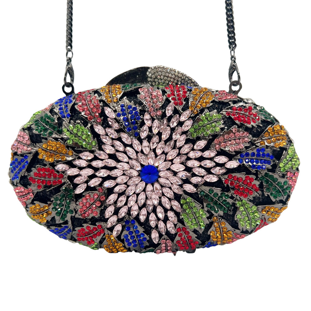 Bolsa de fábrica directa de diamantes transfronterizos bolsas de cristal de diamantes coloridas bolsas de cena vestidos bolsas de mano de mujer