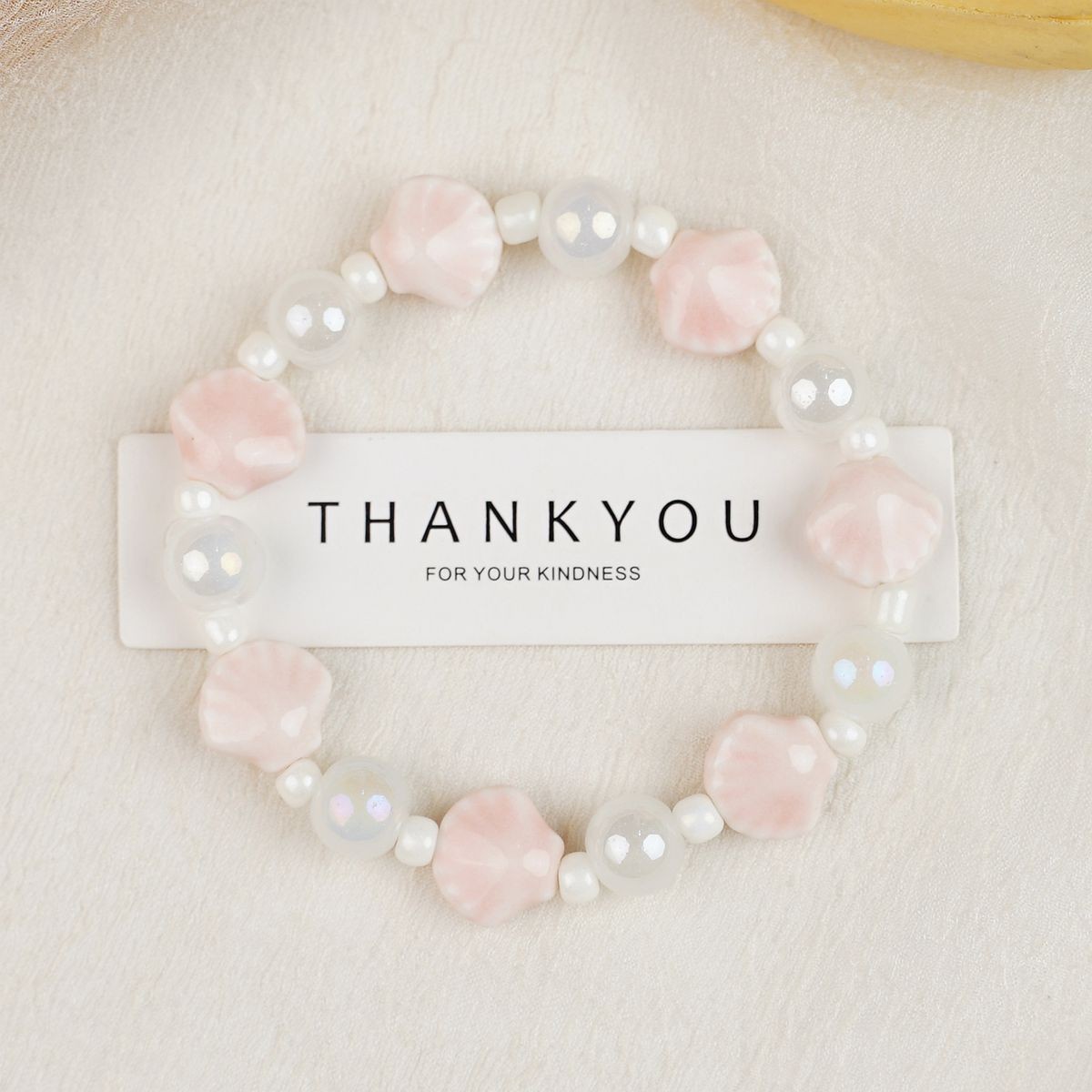 Jingdezhen pulsera de cerámica de verano mujer alta sensación galletas serie de gatos nicho diseño universal pulsera alta sensación