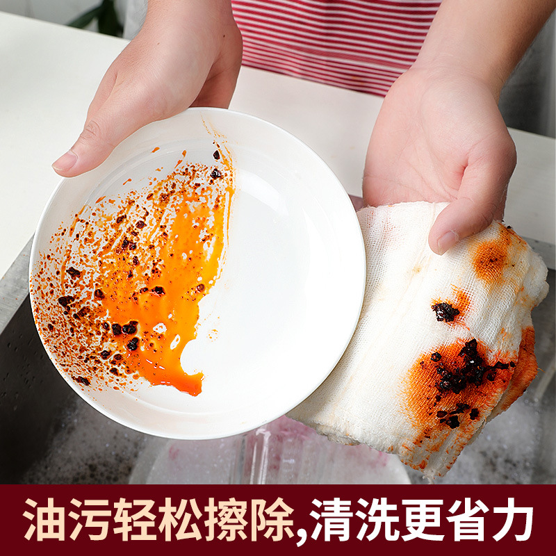 Fabricante de toallas antibacterianas para lavar platos al por mayor no pegajoso absorción de agua toallas limpias de algodón para eliminar el aceite de cocina toallas de lana