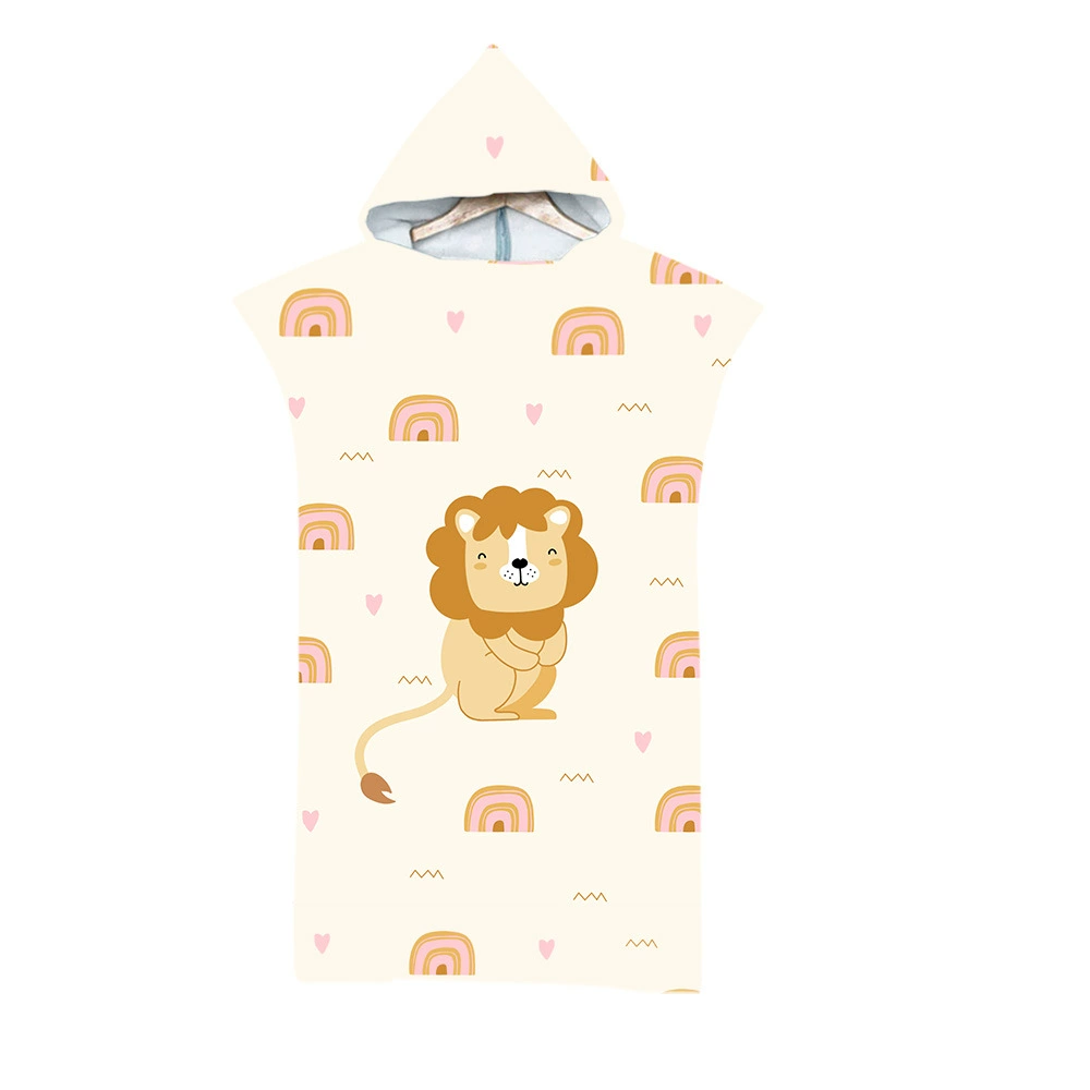 2 дня волосы Лев Радуга мультфильм шитье края банное полотенце цифровая печать взрослый банное полотенце с капюшоном микрофибра Новый