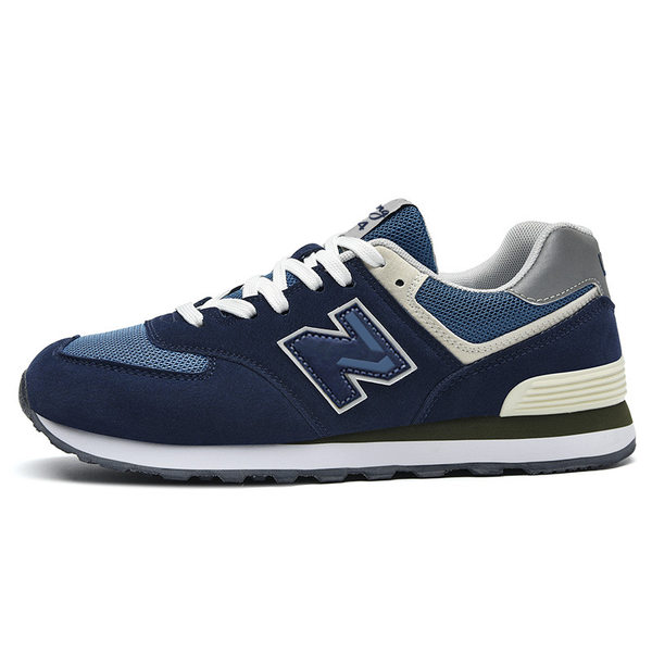 Giày sneaker chạy bộ nữ mesh thoáng khí phong cách cổ điển — 574 xanh hải quân
