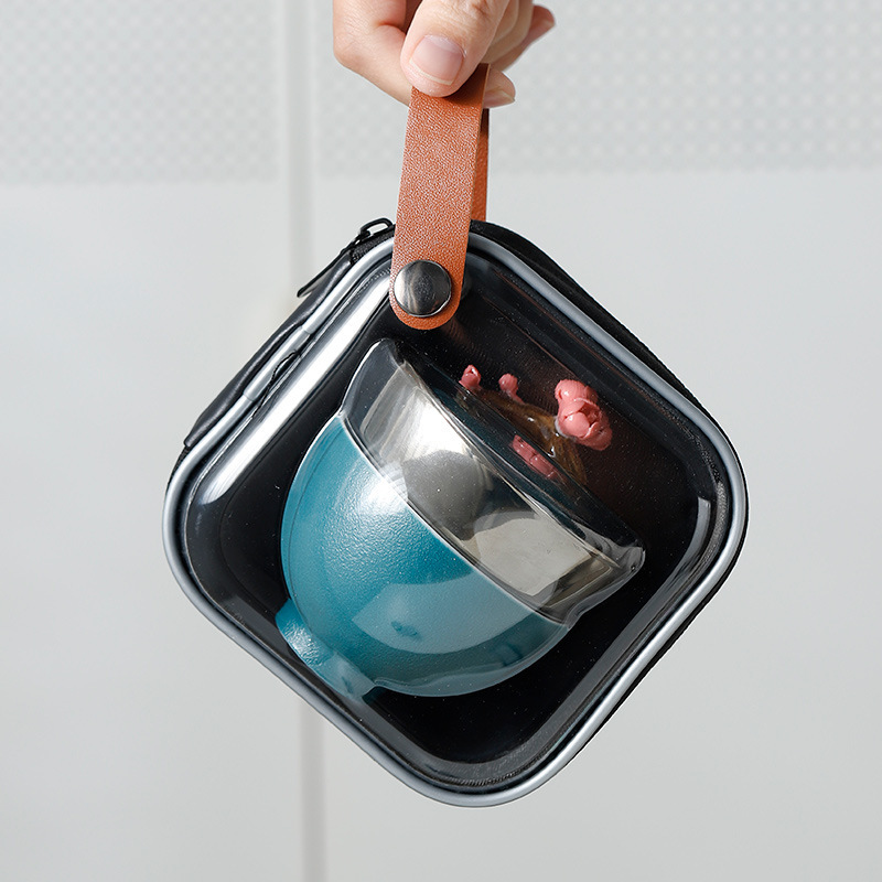 Glass ceramic tea set for traveling