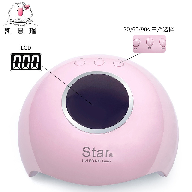 AliExpress Lámpara de uñas Tienda de uñas Gel de esmalte de uñas Lámpara para hornear de uñas indolora Pantalla LCD Lámpara de fototerapia inteligente uv al por mayor