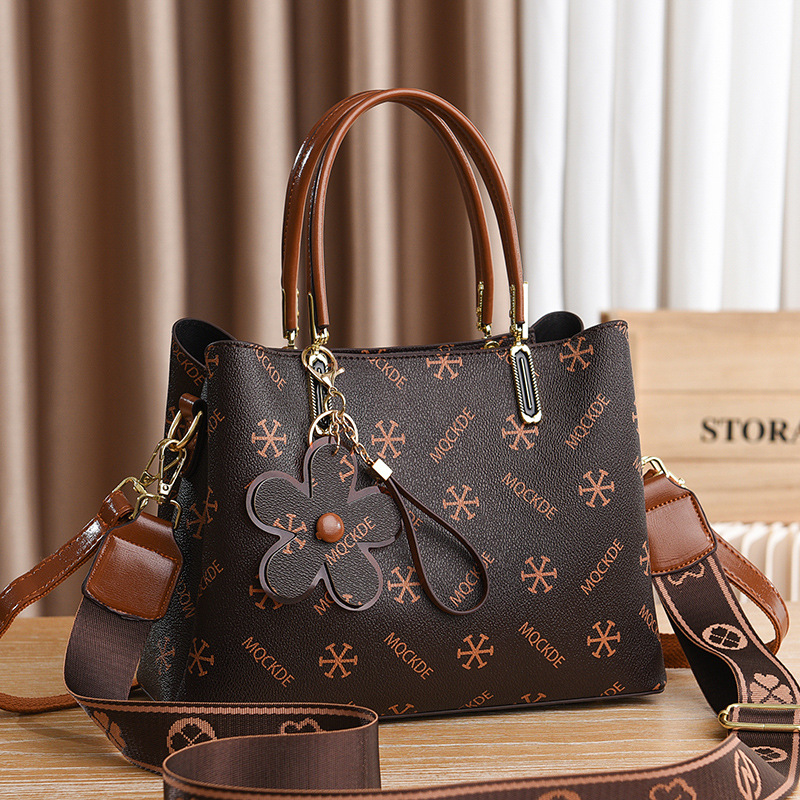 2025 New Fashion Versatile High-Texture Large Capacity Floral Handbag Shoulder Crossbody Bag - Thumbnail 6