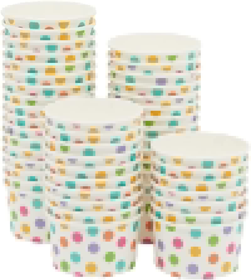 Lindo helado taza de papel desechable cuadrado engrosado postre tazón sundae yogurt congelado fiesta de cumpleaños bebida fría taza