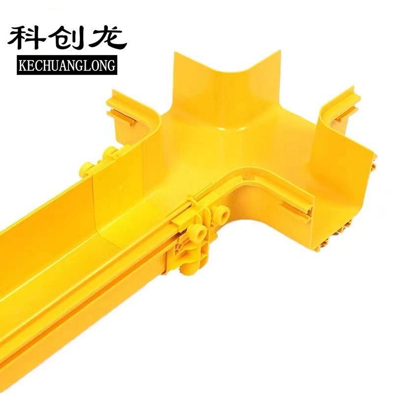 科创龙 光纤槽道 尾纤槽配件 水平四通