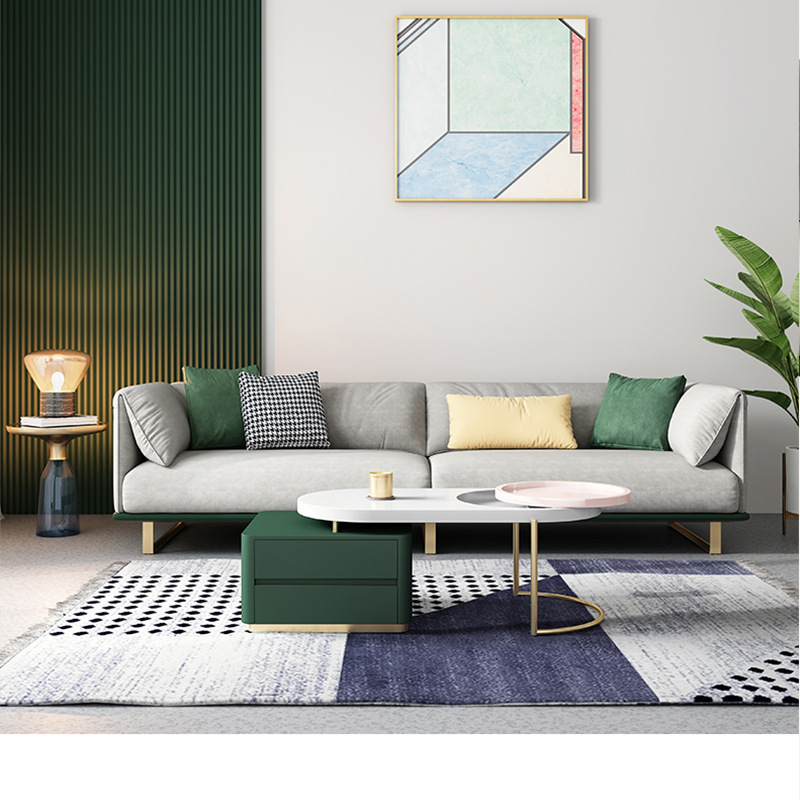 Sofá de lujo italiano de alta calidad doble triple cuatro apartamentos de hotel de vivienda pequeña sala de estar sofá