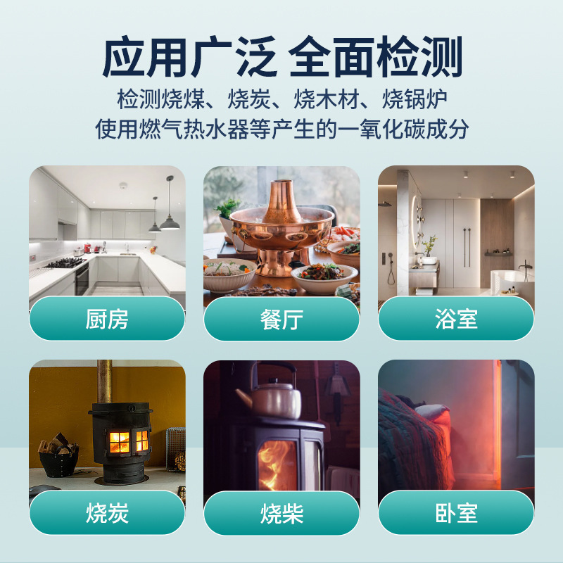 Swift 一酸化炭素警報器家庭用屋外 CO ガス抗ガス中毒スマートガス警報器|undefined