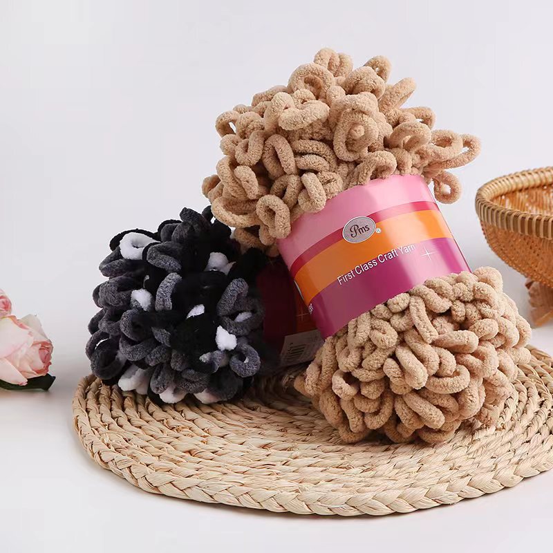 Loop Yarn Donut Ear Yarn Thick Ice Bar Handmade DIY Home Pillow Blanket Scarf Material Yarn Loop Yarn Donut Ear Yarn Thick Ice Bar Handmade DIY Home Pillow Blanket Scarf Material Yarn