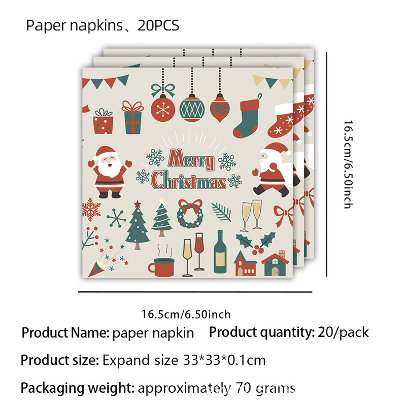 クロスボーダークリスマスをテーマにしたホリデーパーティー食器、紙皿、紙コップ、ペーパータオル、クリスマスパーティーデコレーション用品|undefined