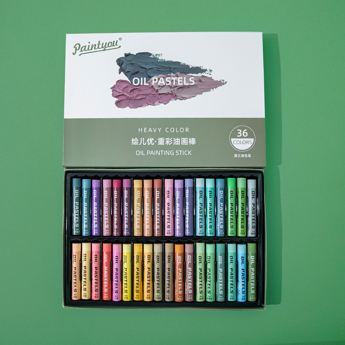 XiaoHongshu mismo estilo de color pesado de pintura al óleo suave palo super suave palo de color pesado pintura de niños palo colorido palo de pintura de jardín de infantes