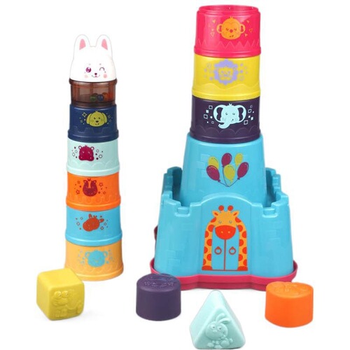 Stacking Cup Rainbow Tower Baby Baby Puzzle Early Education Children's Stacking Castle Jenga Set Cup Stacking Toy