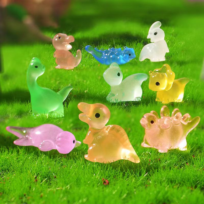 cute cartoon transparent dinosaur with accessories