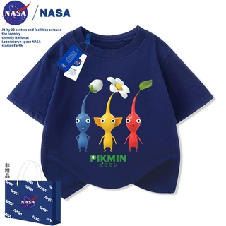 NASA皮克敏PIKMIN4周边童装夏季儿童纯棉圆领短袖t恤男女童T恤衫