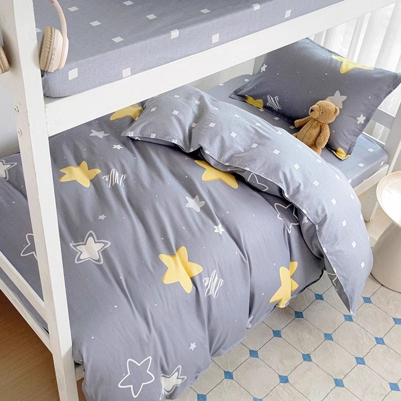 Dormitorio de estudiantes especial cama de tres piezas de algodón puro algodón sábanas de cama única sábanas de cama un conjunto completo de sábanas