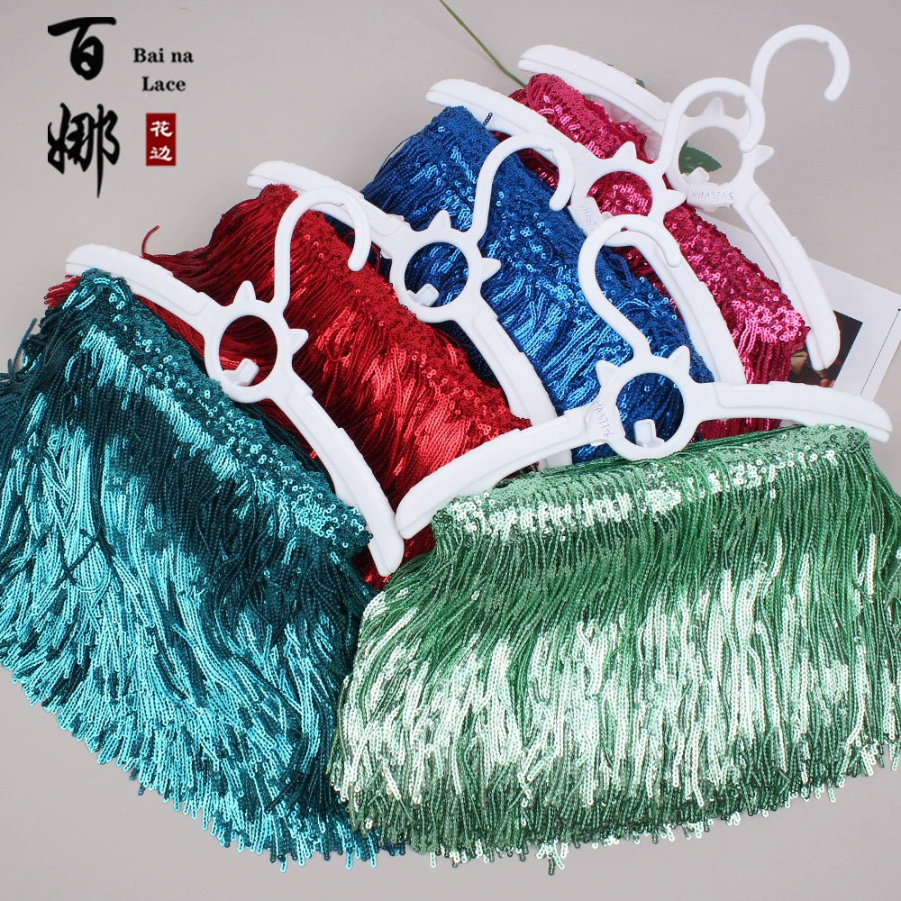 Baina взрывы производителей в наличии оптом 18 см лазерные блестки усы кисточка кружева танцевальная одежда Талия цепочка аксессуары