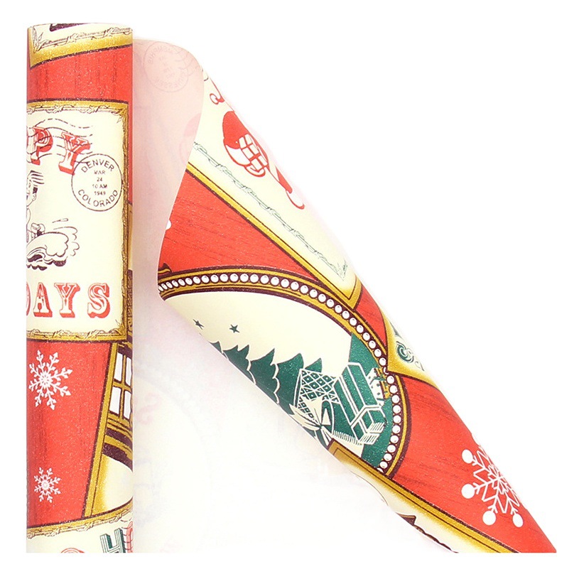 Papel de regalo de Navidad Papel Kraft vintage a cuadros rojo Papel de regalo de cumpleaños de San Valentín papel de regalo de gran tamaño