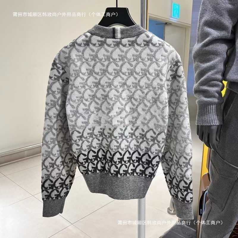 Golf Clothing Ladies Winter New Round Neck Color Matching Logo Easiest for Match Temperament Knitted Long Sleeve Sweater
