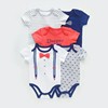Foreign trade pure cotton cartoon five -piece short -sleeved triangle climbing fart Body Suits