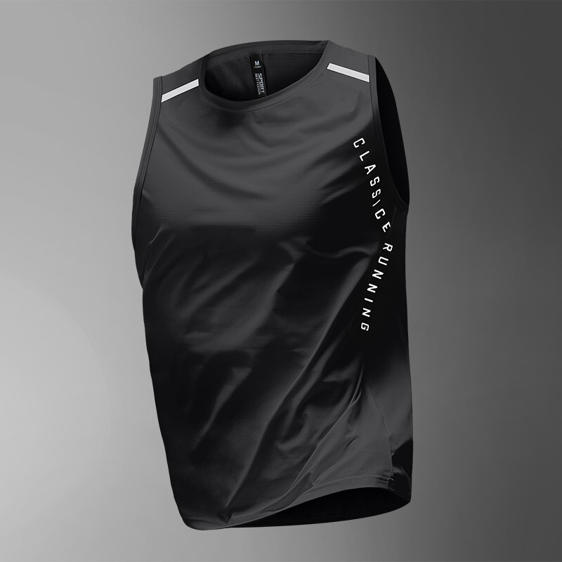 スポーツランニングスーツメンズマラソンアイスシルク速乾ベスト夏陸上トレーニングショーツフィットネス服と機器|undefined