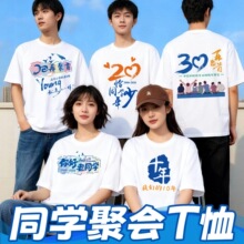 同学聚会T恤定制毕业10 20 30周年纪念班服团体文化衫统一衣服装