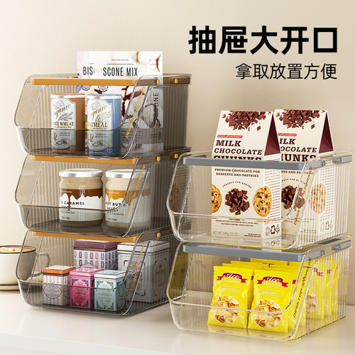 Desktop portable storage box large capacity stackable storage basket snack miscellaneous stationery cosmetic storage and organization box