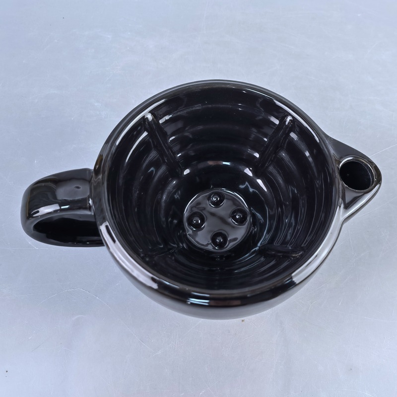Tazón de espuma de afeitar de cerámica de doble capa de aislamiento térmico con agua Tazón de afeitar para hombres Tazón de espuma de jabón Tazón europeo Tazón de alta temperatura