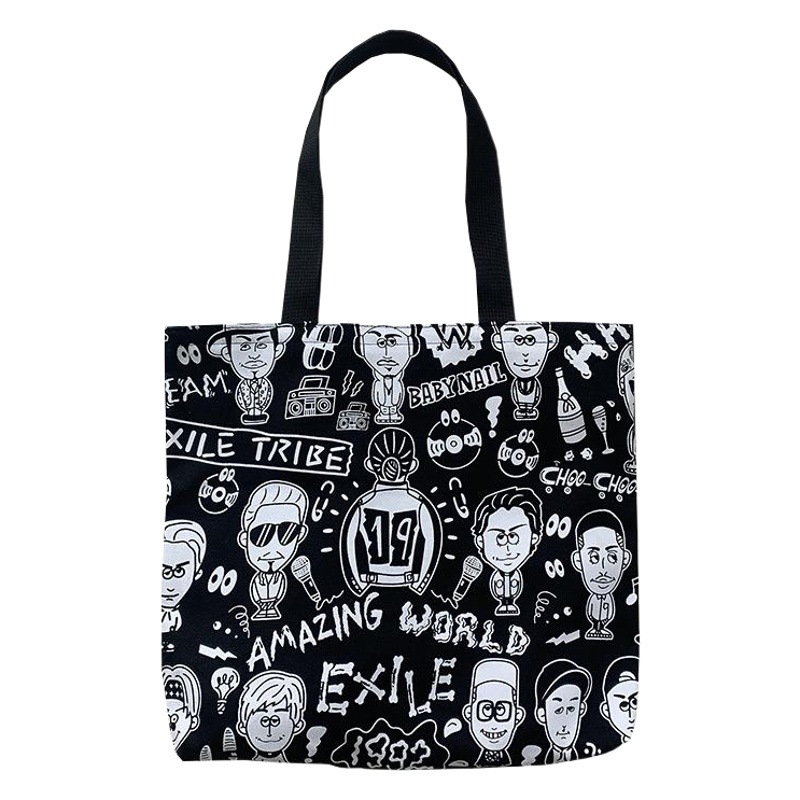 Canvas Bag Women's Shoulder Large Capacity Japanese Harajuku ulzzang College Student Schoolbag Yoga Travel Shopping Bag Ins
