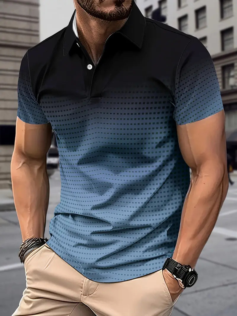 Transfronterizo europeo y americano Amazon AliExpress otoño e invierno camisa polo con botones de manga corta camisa de polo para hombre nuevo MB13