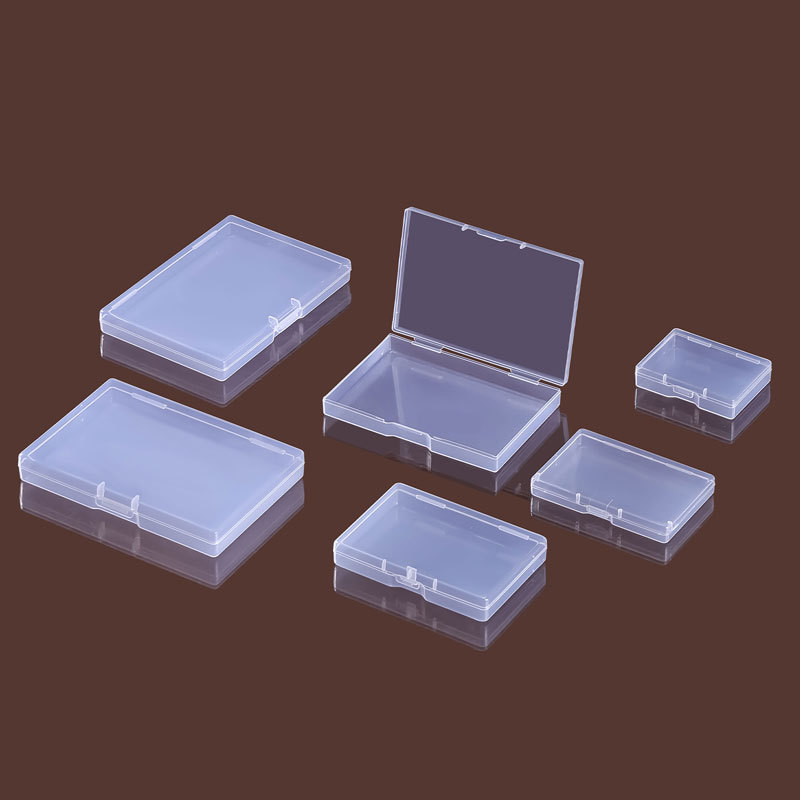 Rectangular Pp Transparent Plastic Business Card Box Glutinous Rice Card Fishing Gear Card Box Spare Parts Plastic Packaging Box
