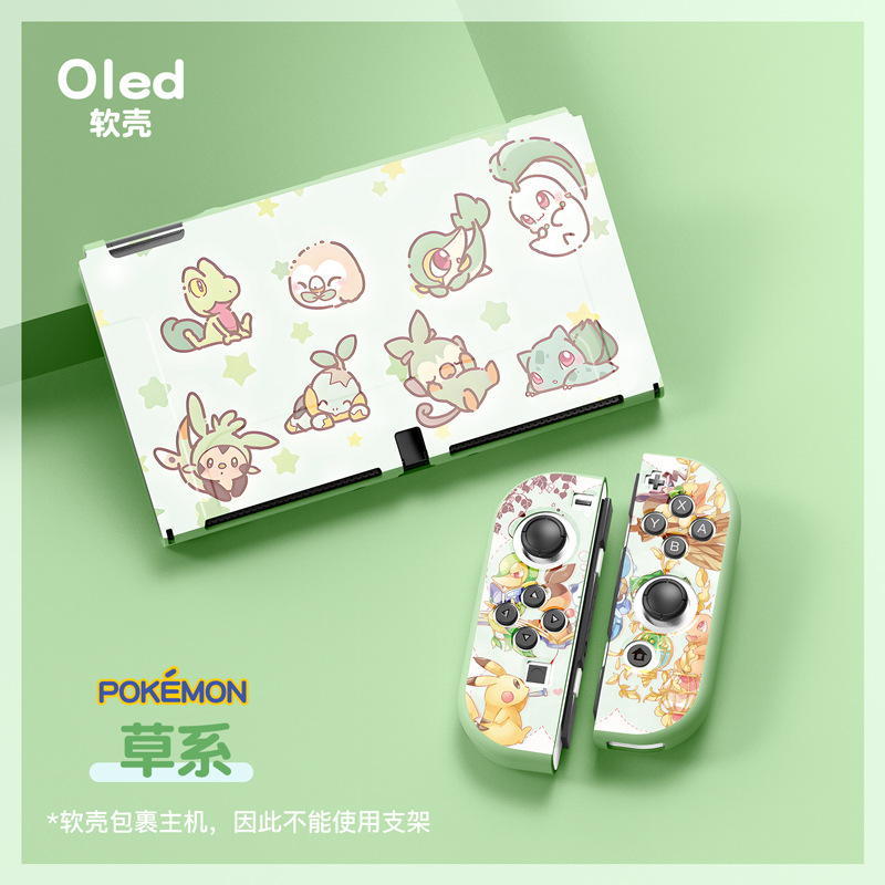 Monstruo naranja Nintendo switch oled cáscara suave tpu funda protectora de silicona dividida ns2 Pokémon