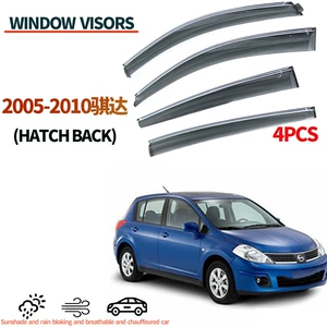 Nissan Tiida Hatchback 2005-2010 üçün Pəncərə Yağış Qalxanı, Pəncərə Vizorları