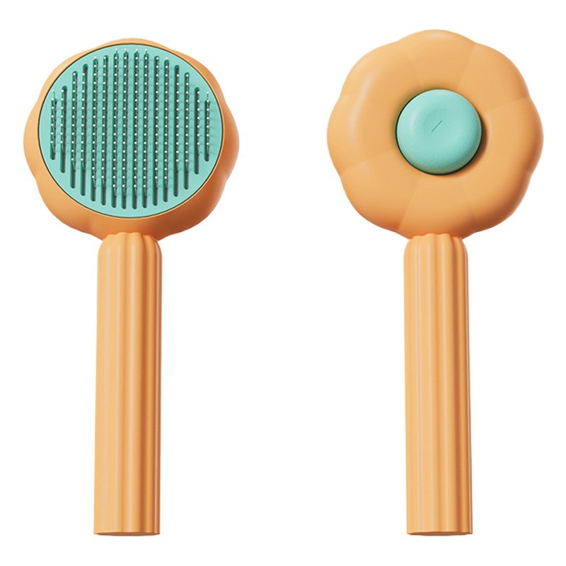 Peine para mascotas de dibujos animados transfronterizos Peine para gatos Cepillo para mascotas Peine de aguja autolimpiante para mascotas Peine para mascotas